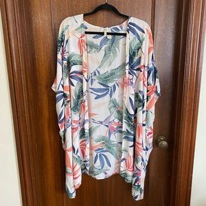 Japna Swim Cover, Kimono Style One Size - Tropical Floral